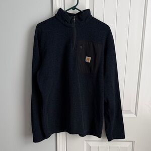 Carhartt Men's Navy Blue Quarter Zip Sweater